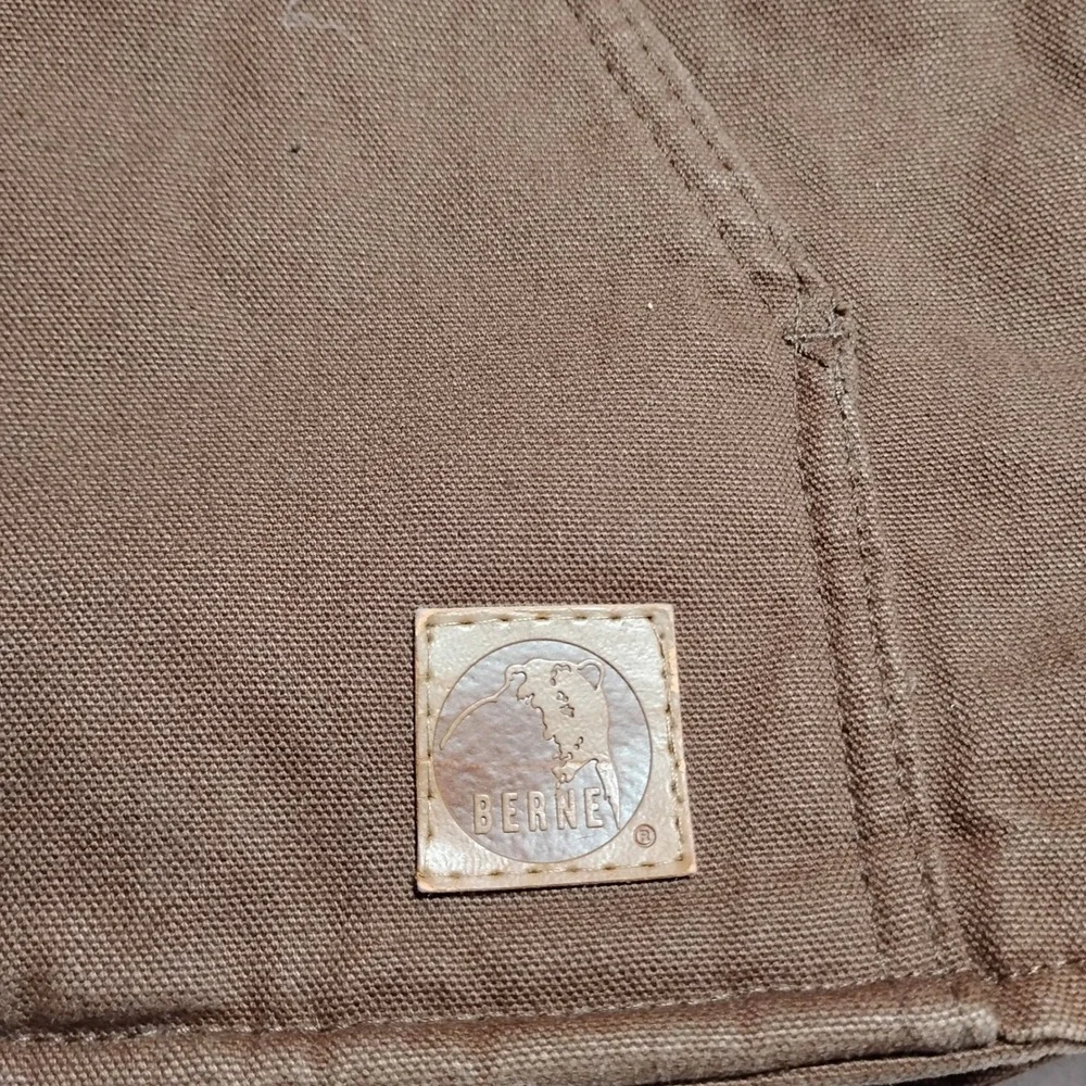Berne Mens XL Brown Duck Canvas Heartland Sherpa Lined Workwear Vest Rileys Rich